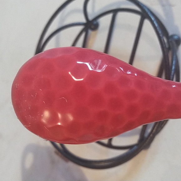 Tastefully Simple. Small dip crock with resting spoon. - Picture 4 of 5